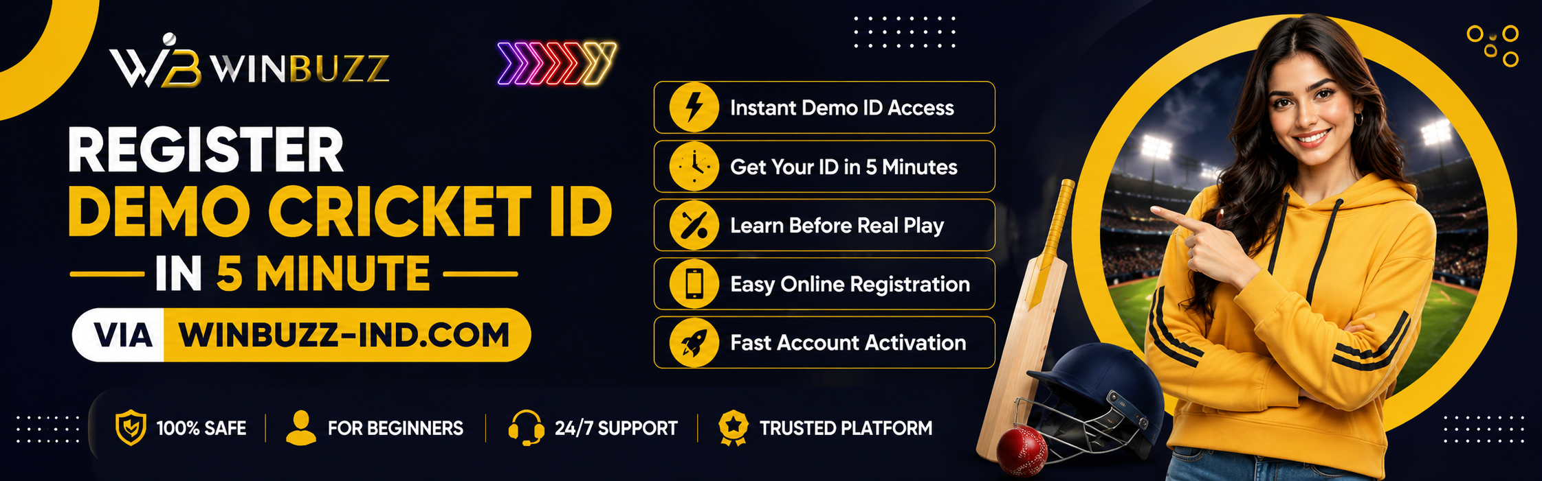 Register Demo Cricket ID